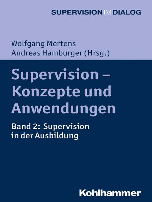 Title details for Supervision--Konzepte und Anwendungen by Wolfgang Mertens - Available